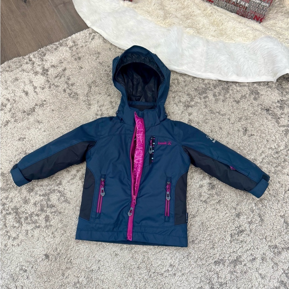 Kamik Girls insulated Hooded Winter Jacket size 2